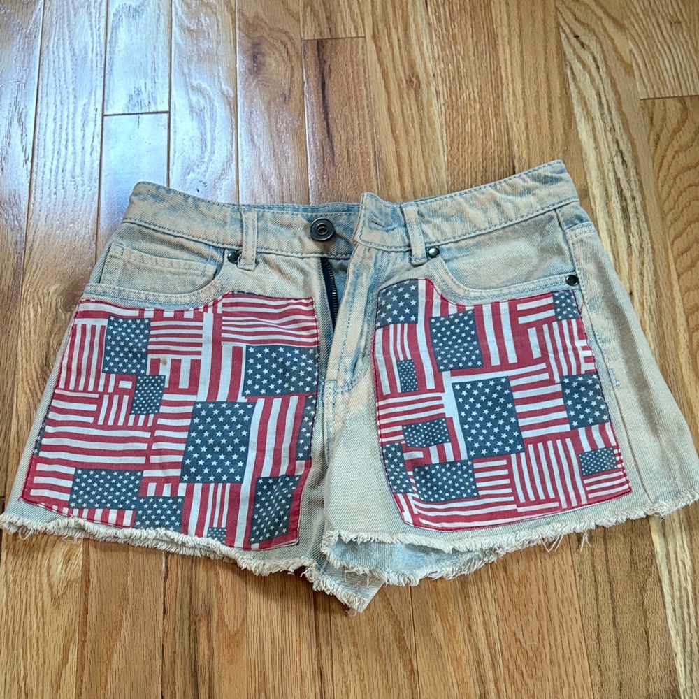 Patriotic Denim Women Shorts